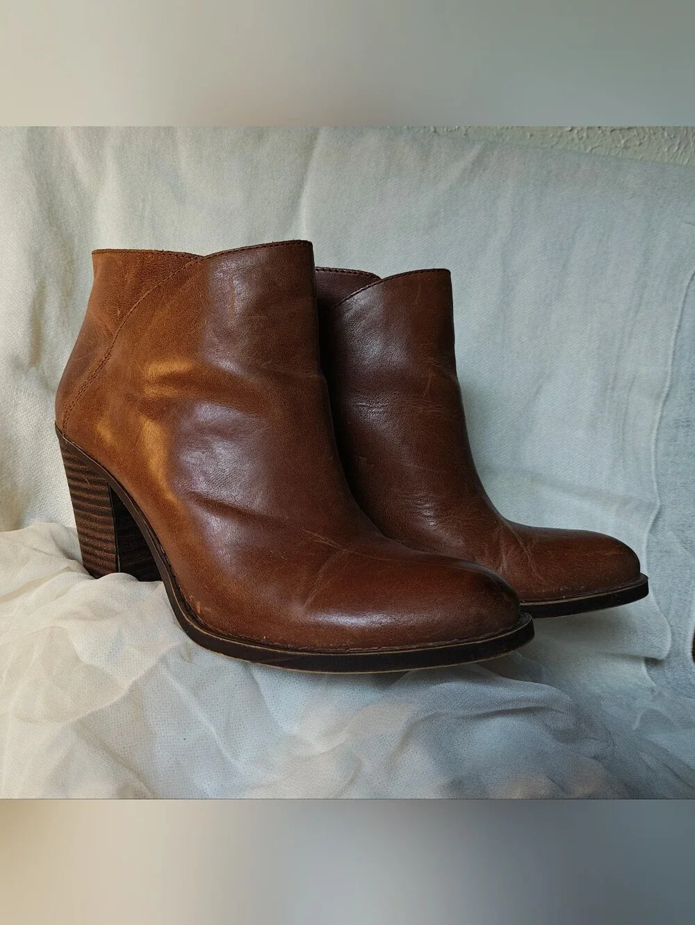 Lucky Brand Brown Leather Booties